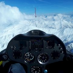 Flugwegposition um 14:57:08: Aufgenommen in der Nähe von Gemeinde Navis, Navis, Österreich in 3069 Meter